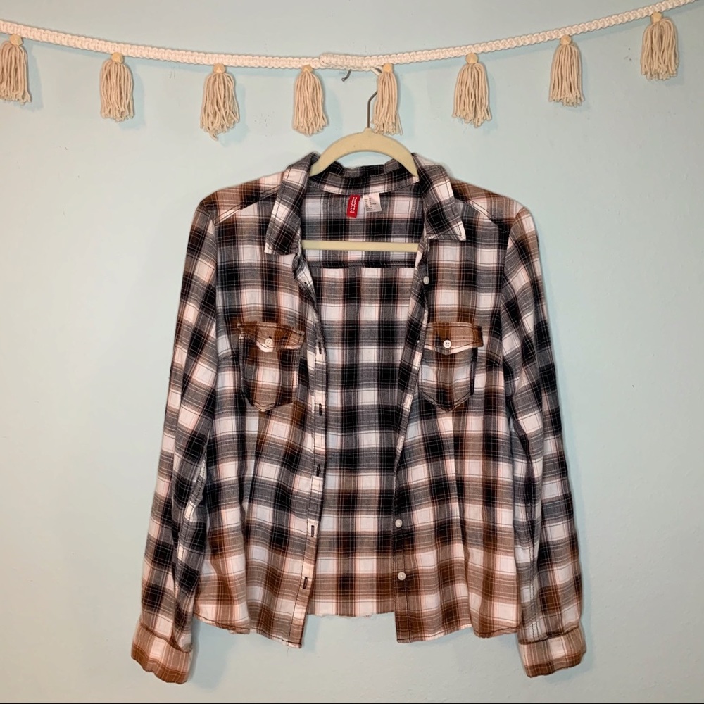 Black & Brown Hand Bleached Flannel